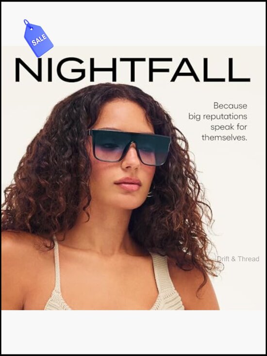 Oversized Shield Sunglasses with UV Protection and Hard Case main image 7